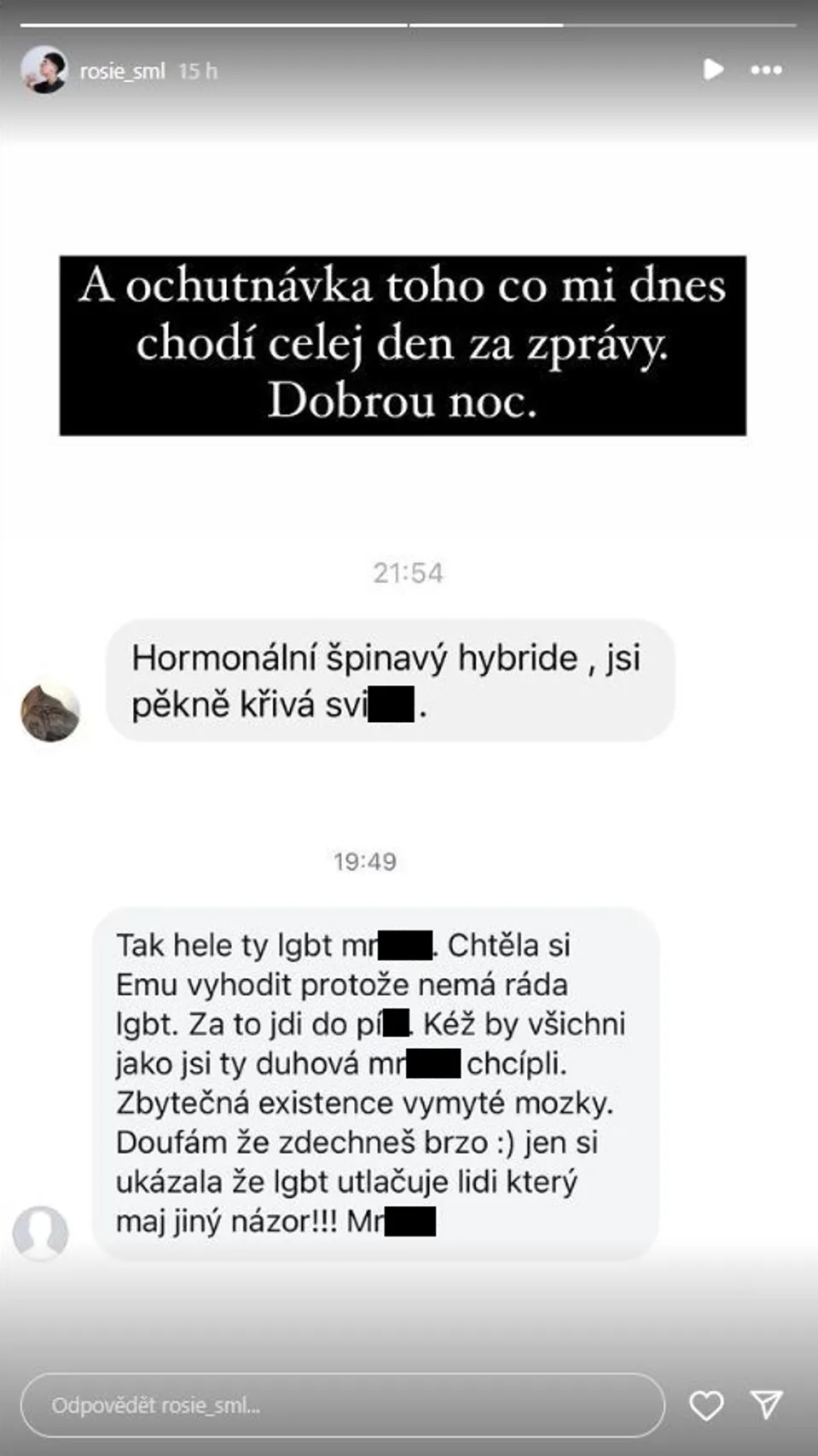 Rosie_sml nenávistné komentáře