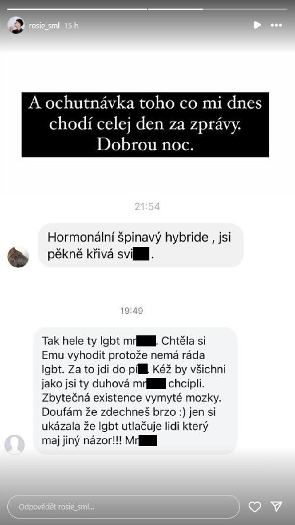 Rosie_sml nenávistné komentáře