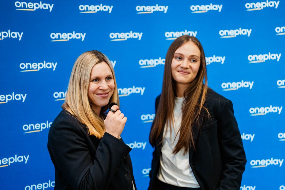 Fotbalistky Slavie Jana Žufánková a Kateřina Svitková