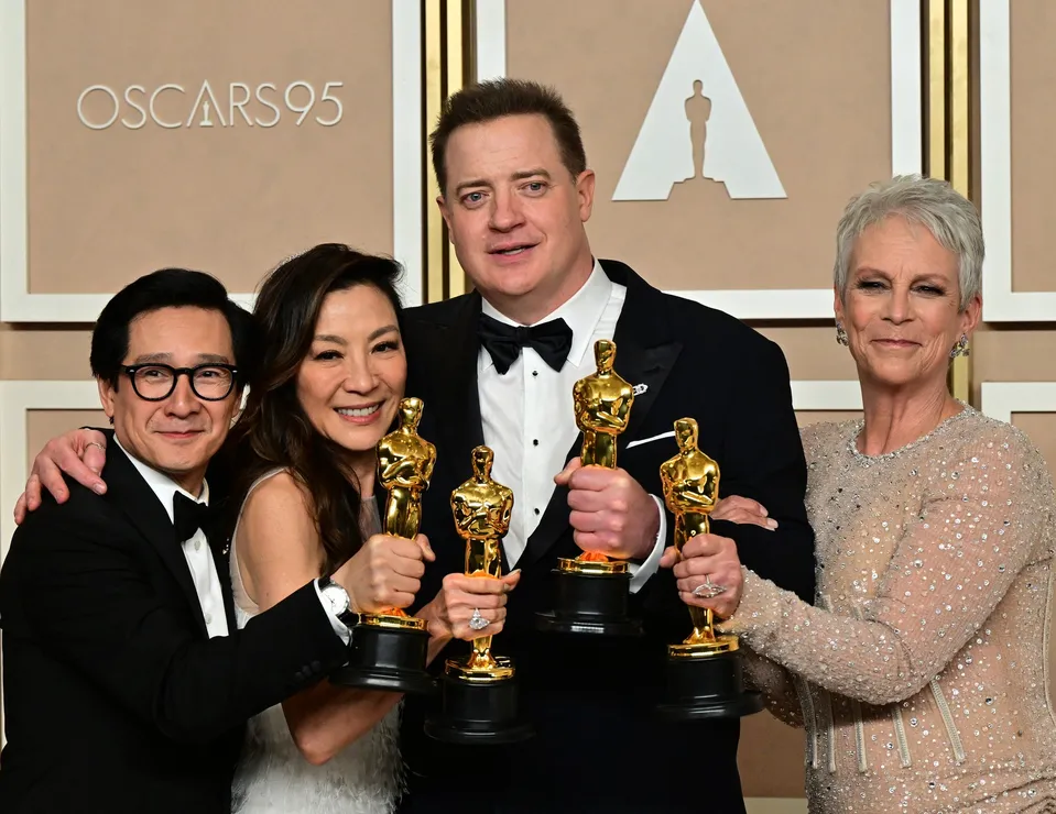 Ke Huy Quan, Michelle Yeoh, Brendan Fraser, Jamie Lee Curtis