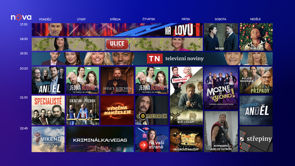 Podzim na obrazovkách TV Nova