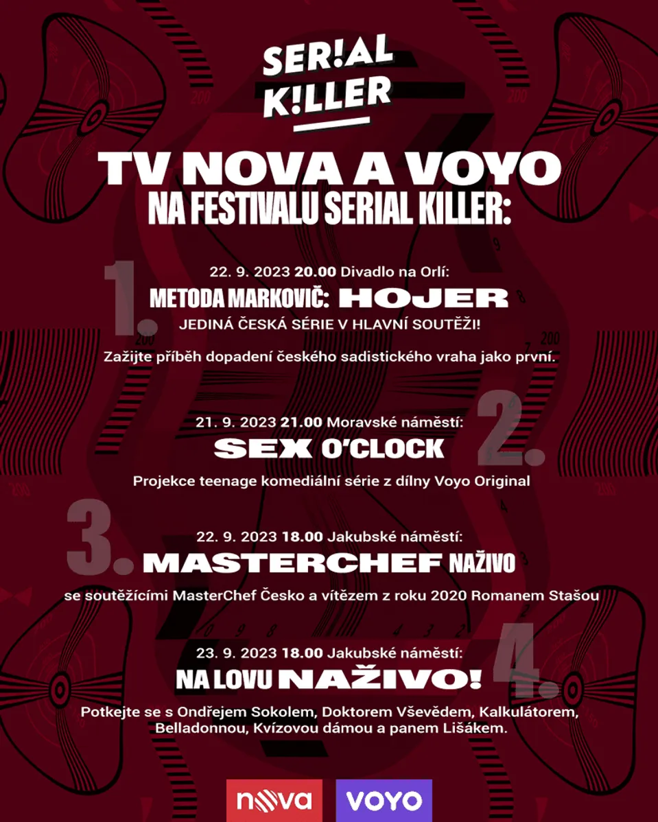 TV Nova a Voyo na festivalu Serial Killer