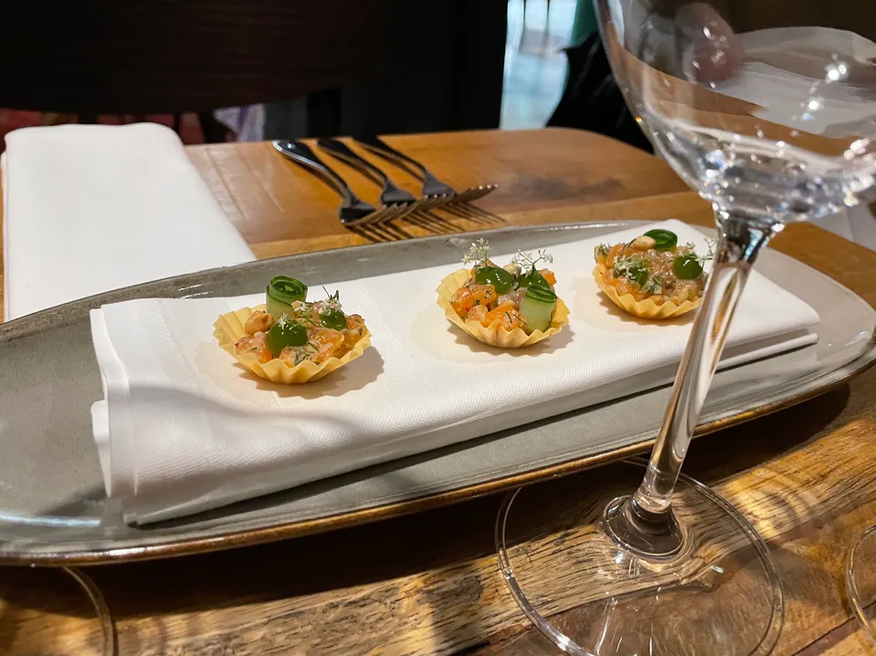 Amuse bouche v restauraci Červený Jelen