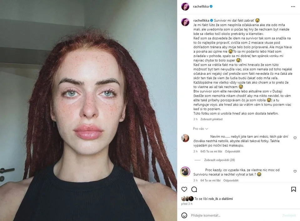 Survivor - vyjádření Rachel
