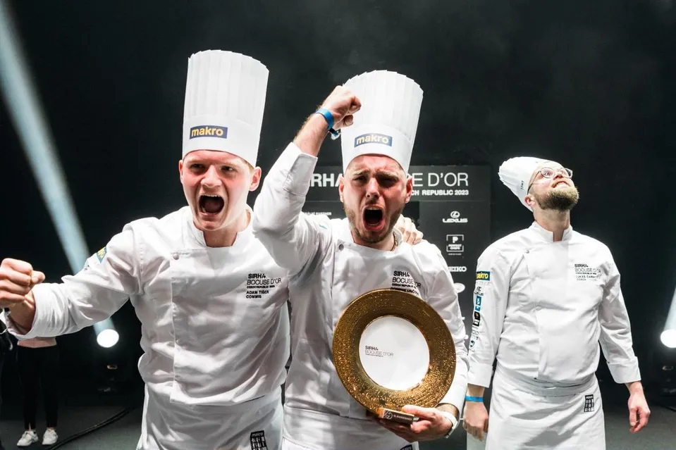 Vítěz národního kola Bocuse d'Or Dominik Unčovský se svým týmem
