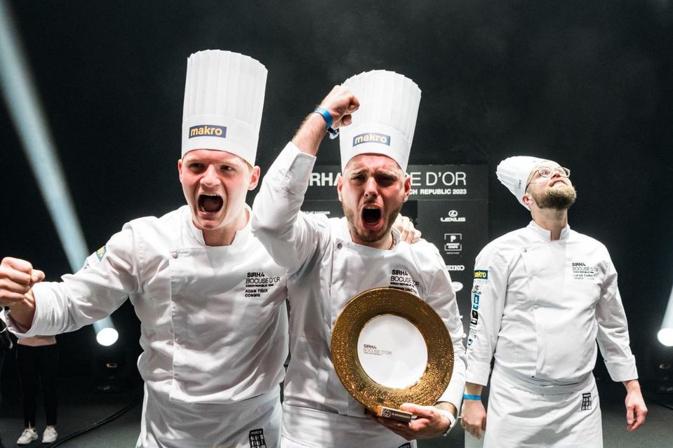 Vítěz národního kola Bocuse d'Or Dominik Unčovský se svým týmem