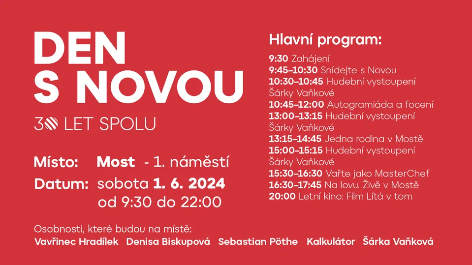 Program Dne s Novou - Most