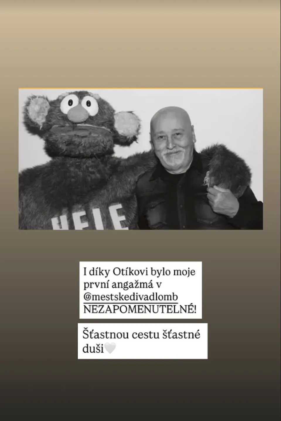 Veronika Khek Kubařová se rozloučila s Otou Jirákem
