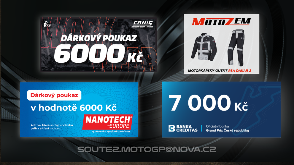 Soutěžte s MOTO GP Velká cena Brna o hodnotné ceny