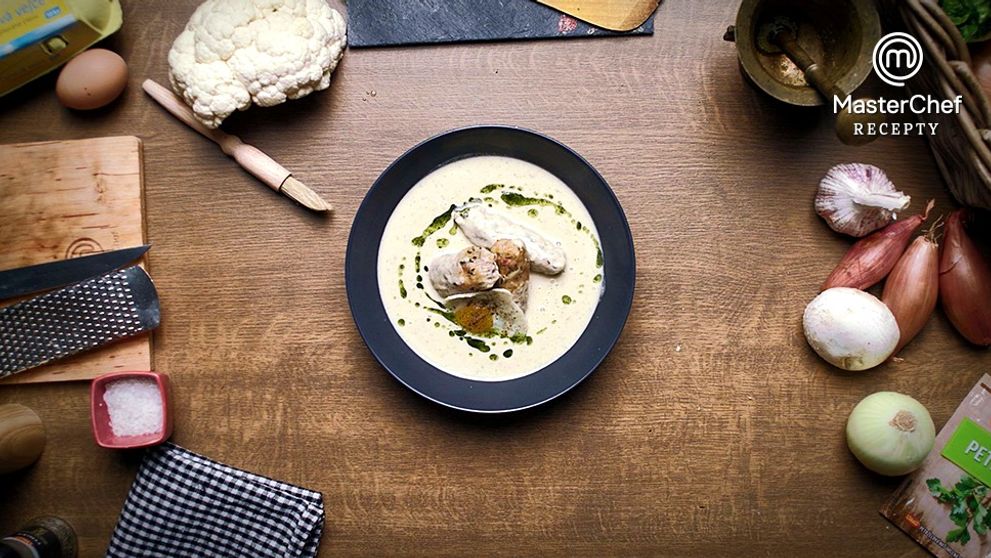 MasterChef recepty: Květákový krém s křepelčími vejci