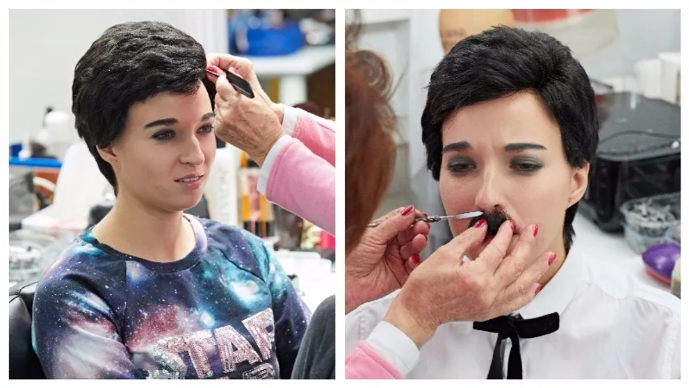 EXKLUZIVNÍ ODHALENÍ: Takhle bude v sobotní Tváři vypadat Berenika Kohoutová jako legendární Charlie Chaplin!