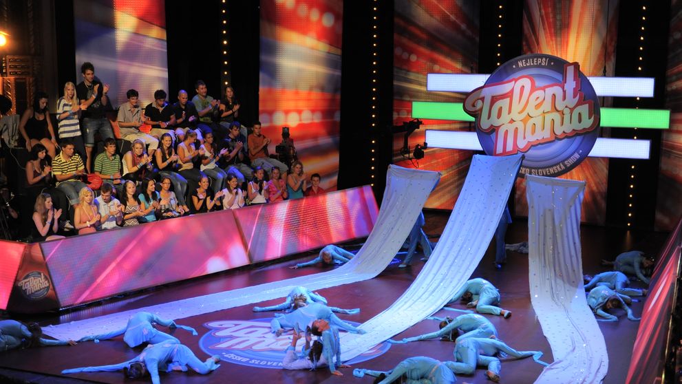 Madonna na natáčení show Talentmania!